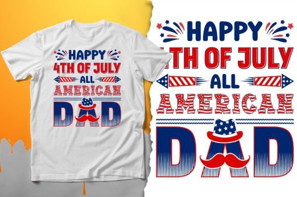 Fourth of July Typograph T-Shirt Design: A Versatile and Customizable Option for Merchandise