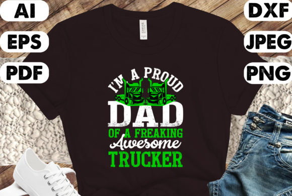 Trucker Dad Father’s Day T-Shirt Design